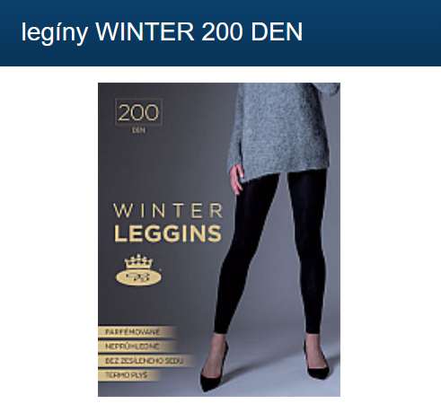 Boma MICRO WINTER 200 DEN XXL legíny/kamaše