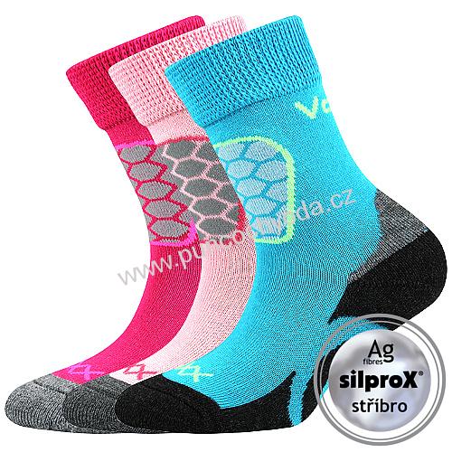 Voxx SOLAXIK L+P dětské sportovní ponožky se stříbrným vláknem (1 pár) Ag