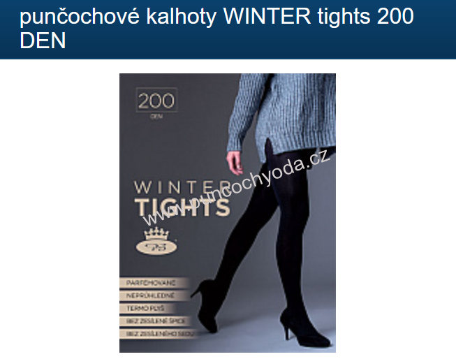 Boma MICRO WINTER 200 DEN punčochové kalhoty