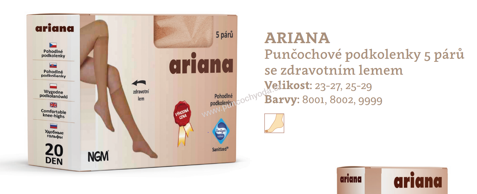 NGM ARIANA silonové podkolenky 5 párů