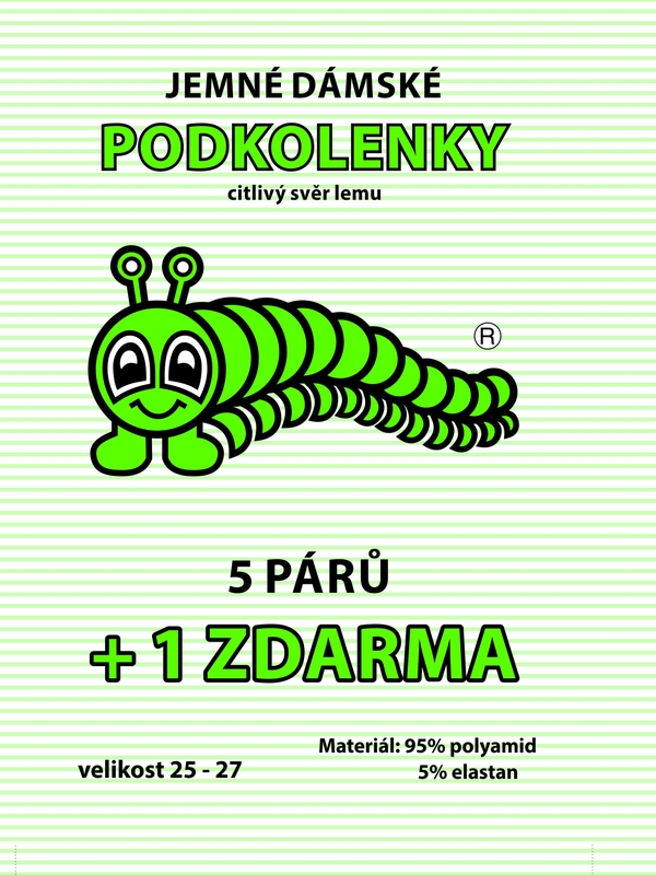 Tetra ČR 5+1 silonové podkolenky Stonožka