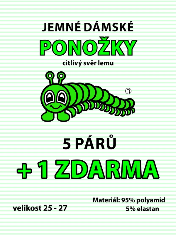 Tetra ČR 5+1 silonové ponožky 18 den STONOŽKA