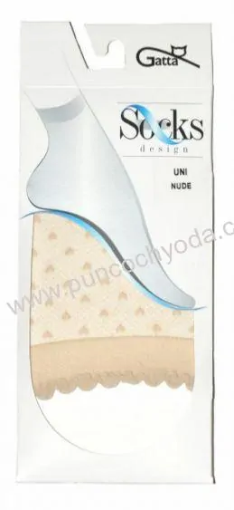 Gatta Socks design 02 silonové ponožky se srdíčky a ozdobným lemem