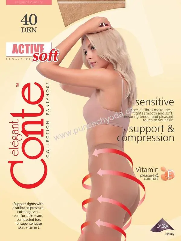Conte ACTIVE soft 40 den s vitamínem E (XL-XXL)