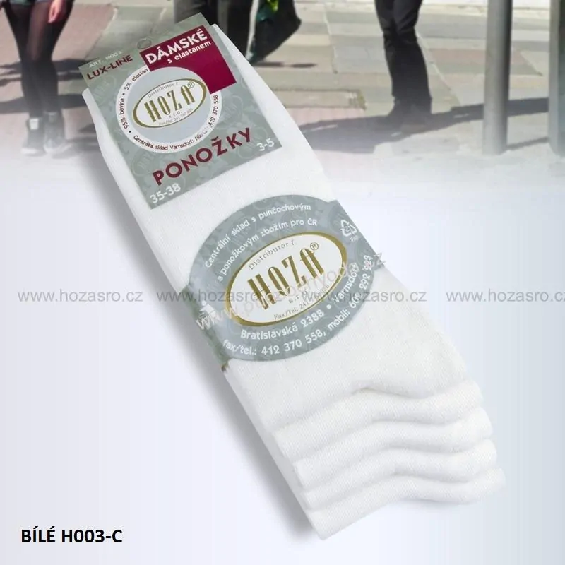 Hoza 95% bavlna dámské/pánské ponožky s elastanem (1 pár)