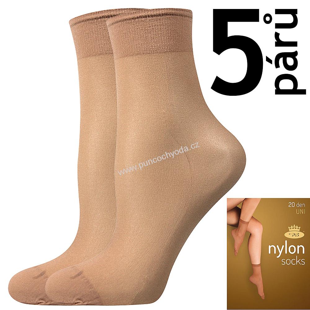 Boma NYLON socks 20 DEN silonové ponožky (5 párů)