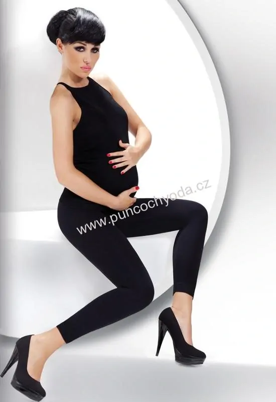Annes Leggings BELLA MAMA 90 DEN těhotenské legíny 3D