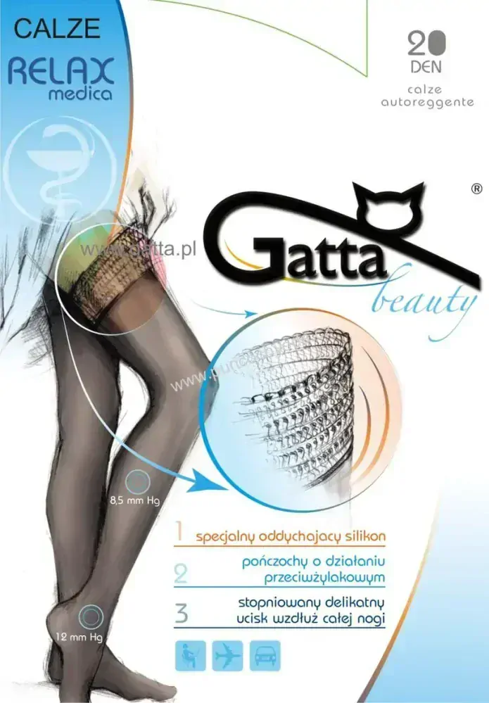 Gatta CALZE RELAX medica 20 den samodržící podpůrné punčochy