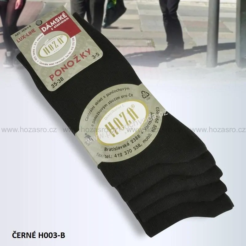 Hoza 95% bavlna dámské/pánské ponožky s elastanem (1 pár)