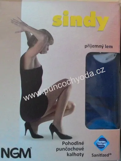 Darren SINDY 15 DEN červené/modré punčochové kalhoty