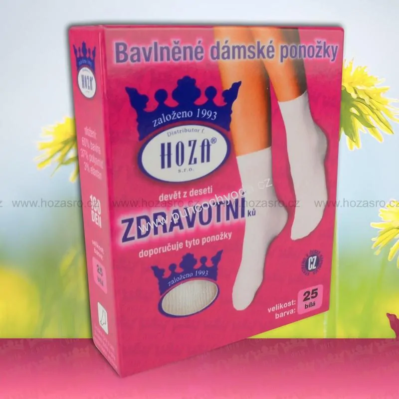 HOZA A02 bavlněné ponožky s patou (1 pár)