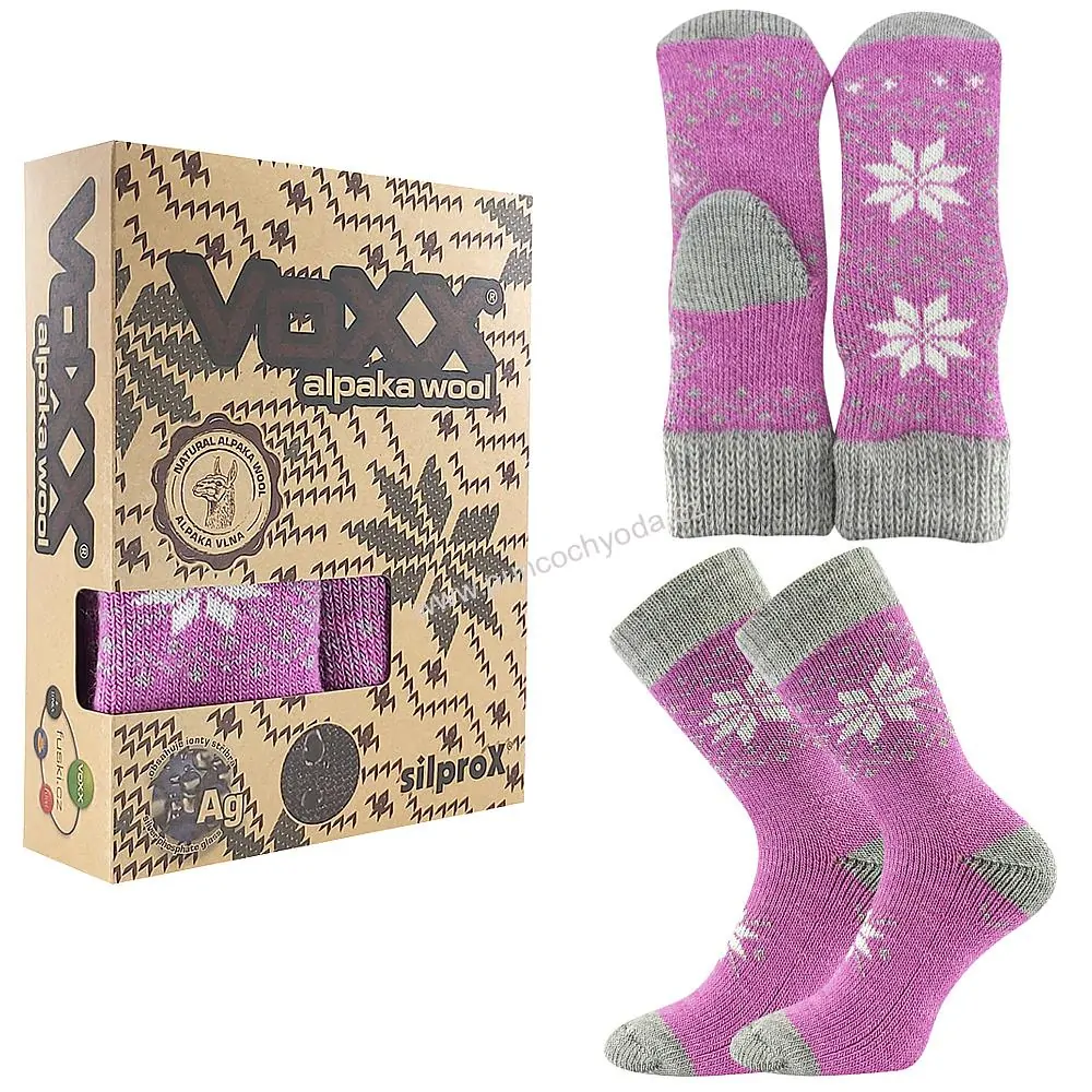 Voxx ALTA SET dámské froté ponožky+palčáky merino Ag