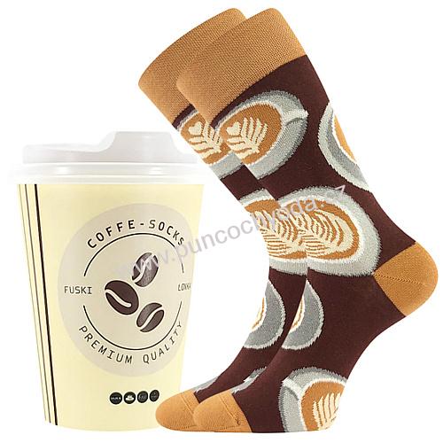Lonka COFFEE SOCKS dámské/pánské ponožky (1 pár)