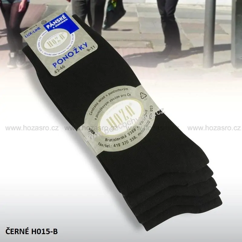 Hoza 95% bavlna dámské/pánské ponožky s elastanem (1 pár)