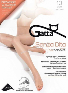 Gatta SENZA DITA 10 DEN punčochové kalhoty s otevřenou špičkou